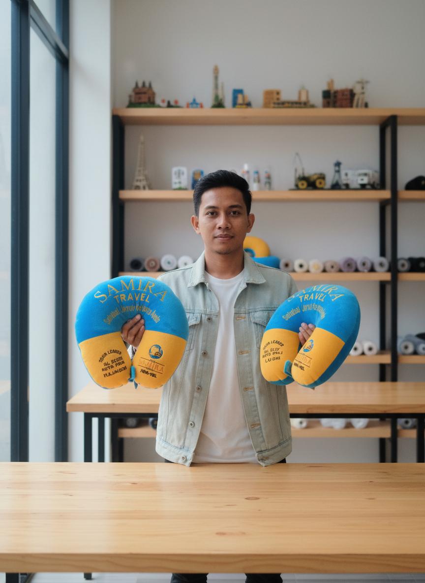 souvenir bantal custom